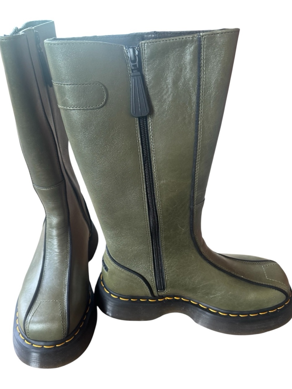 Dr Martens Buzz Hi Boot Olive Green Platform with Zip. NWT size US 7 EU38 - Picture 6 of 11